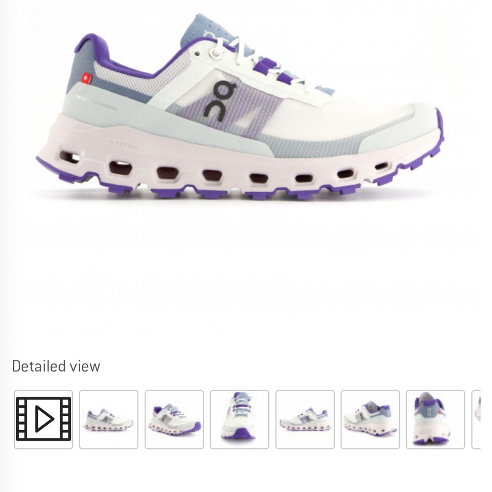 On Running Cloudnova Women's White & Purple Running Shoe - Picture 2 of 16
